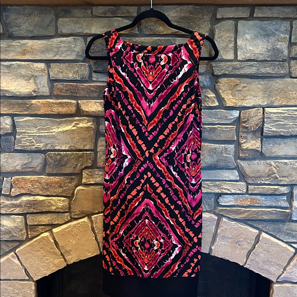EUC AB Studio Vibrant Multicolor Sleeveless Pull-on Dress. Size S (4-6).